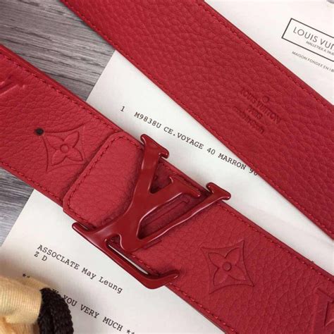 lv belt red|louis vuitton red belt men's.